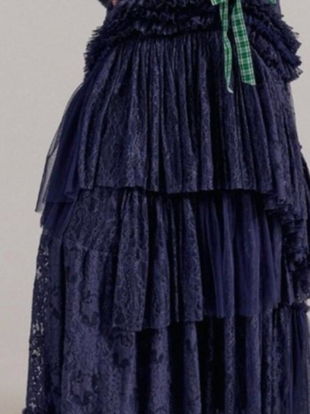 Free People Isabel Midi Lace Dress Navy Combo Size Medium (M) NWOT - Picture 6 of 6